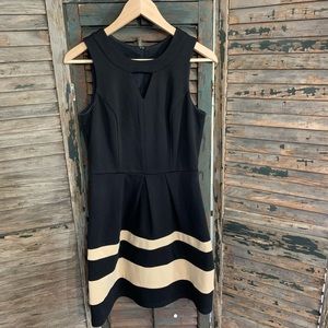 Black fit and flare dress